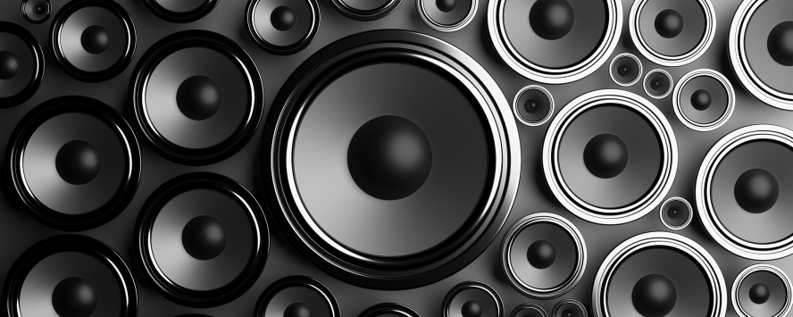 Black white  speakers white back